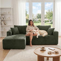 92.5" Boneless Couches for Living Room, L-Shaped Cloud Couch by ICCEQUEEFURNITURE