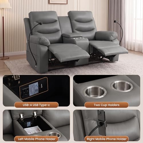Manual Reclining Sofa, 3 Seat Recliner Couch Sofa, Home Theater Apartment - Image 7