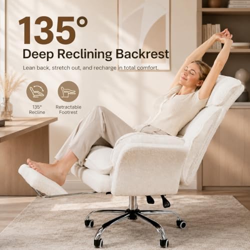 Big and Tall Office Chair with Footrest & Flip Armrests - Image 6