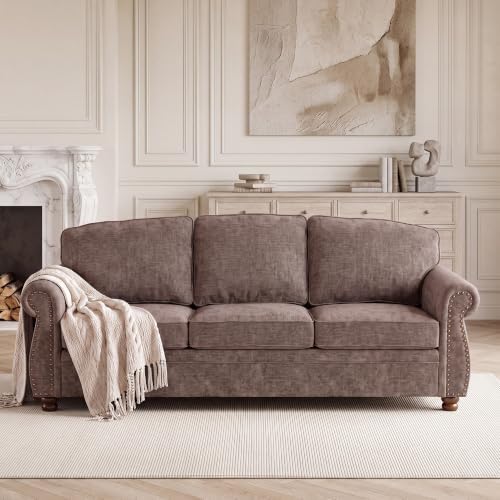 Traditional Chenille Couch Sofas - Image 3