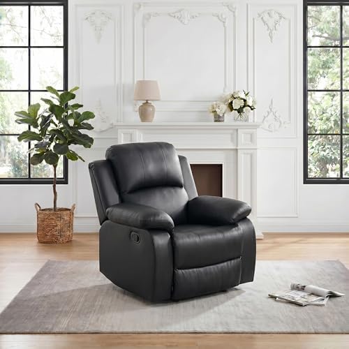 Leather Recliner Chair, a Manual Recliner 1 Seat, Living Room Reclining Sofa by BrisaNube