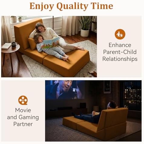 Fold Out Chair Bed, Folding Sofa Bed, 3 in 1 Convertible Sleeper Chair Bed - Image 4