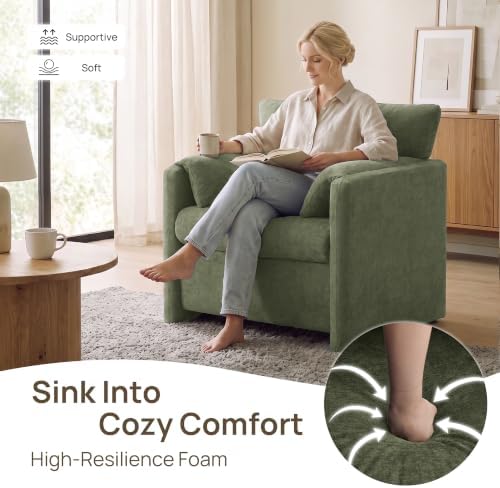 Oversized Accent Chair Set of 2, Comfy Reading Chair - Image 4