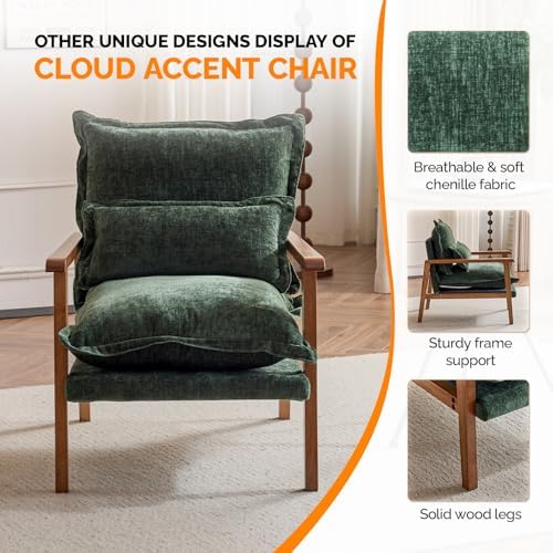 VINGLI Mid-Century Modern Cloud Accent Armchairs set of 2 - Image 5