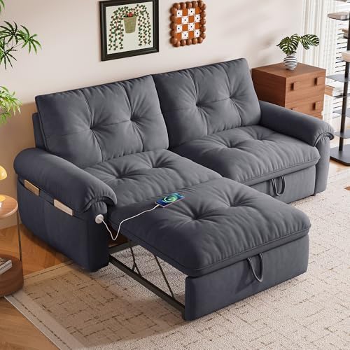 77" Queen Size Sofa Bed, Loveseat Sleeper Sofa - Image 2