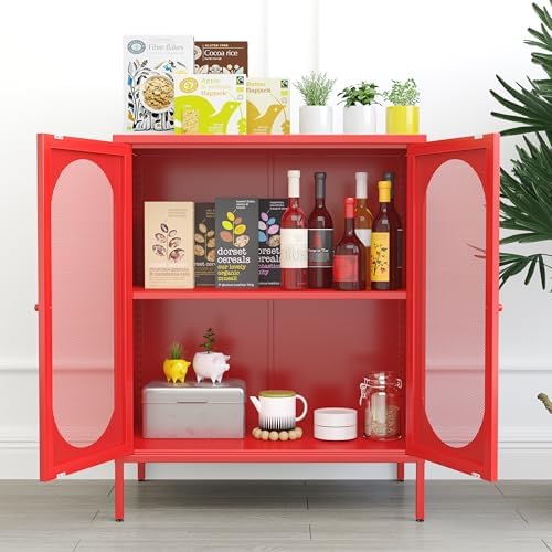 2 Door Accent Cabinet, Metal Storage Cabinet - Image 5