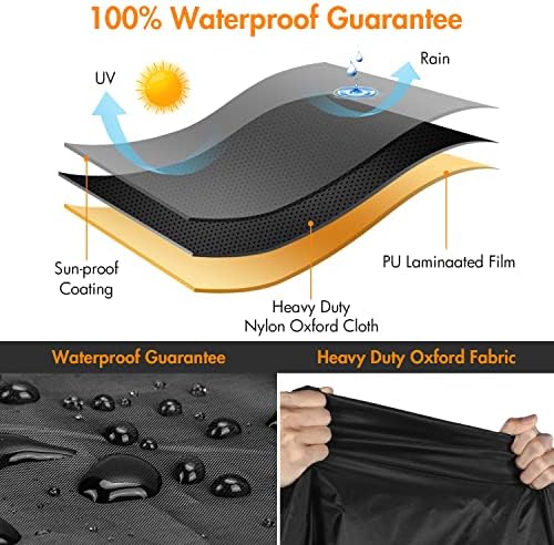 WLEAFJ Outdoor Chair Covers Waterproof, Heavy Duty Patio Lounge Deep Seat Cover - Image 4
