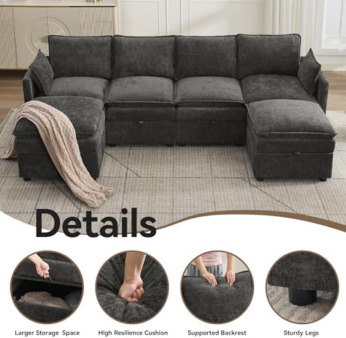 105" Cloud Modular 4 Seater Sofa - Image 5