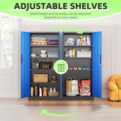 INTERGREAT Metal Storage Cabinet, Tall Metal Cabinet - Image 4