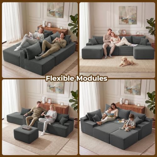 Mangodan Cloud Sectional Couch, Boneless Couches - Image 4
