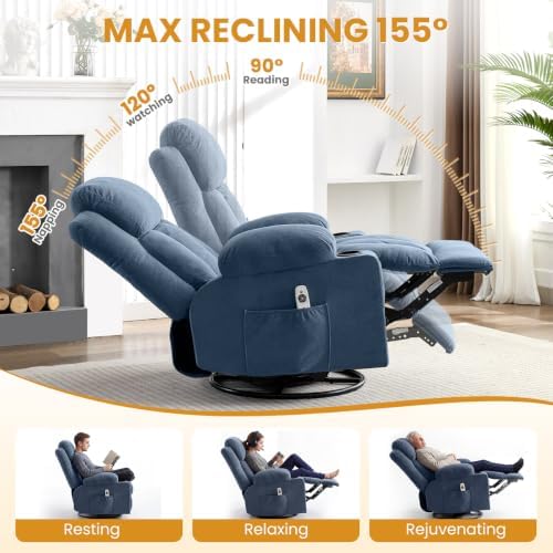 Swivel Rocker Recliner Chair - Image 4