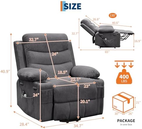 Garvee Oversized Power Lift Recliner Chair - Image 2