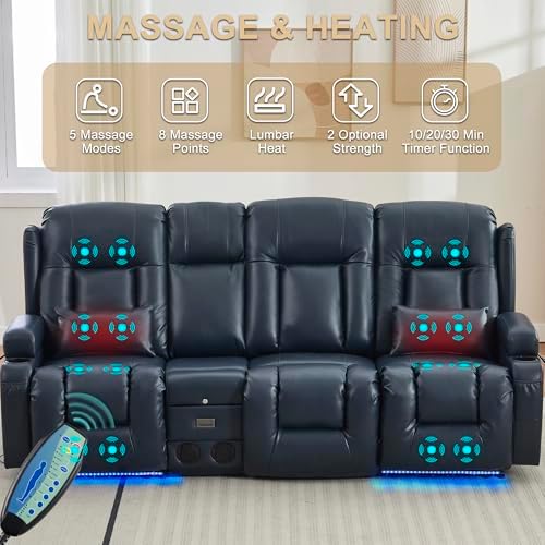 URRED Power Loveseat Recliner Sofa - Image 5