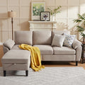 80" Sectional Sofa Couches, 3-Seater Reversible Couch by Chireca