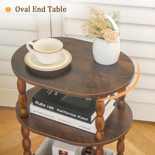 MaxSmeo Side Table with Charging Station, 3-Tier Small End Table with USB Ports - Image 6