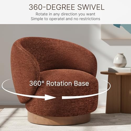 KISLOT Swivel Barrel Accent Chair, Performance Fabric - Image 4