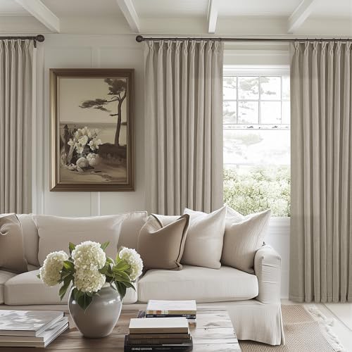 TWODRAPES Extra Wide Curtains 90 Inches Long 60 Inch Width Burlywood Birch - Image 6