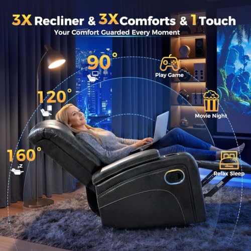 3X Manual Recliner Chair, Home Theater Seating - Image 3