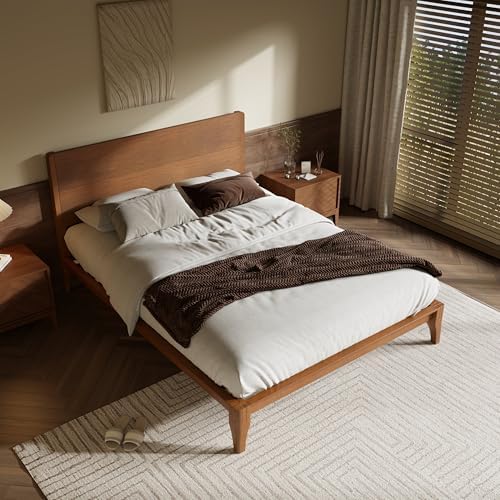 Merax Full Size Bamboo Platform Bed Frame - Image 4