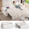 Sunny Heart 91" Plush Corduroy L Shaped Sectional Sleeper Sofa Bed by SunnyHeart