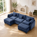 Corduroy Cloud Couch Modular Sectional Sofa, Oversized Deep Seat Modern by VBONDA