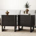Nathan James Solace Mid Century Modern 2 Drawer Nightstand by Unknown