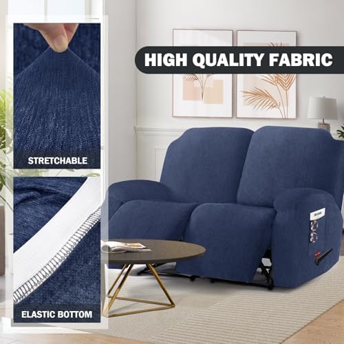 4 Pieces Stretch Recliner Loveseat Covers - Image 3