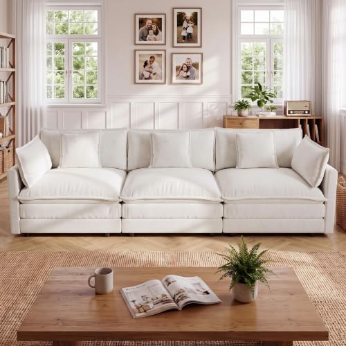 Tmsan Beige Cloud Modular Sectional Sofa Couch by TmsanHomeKitchen