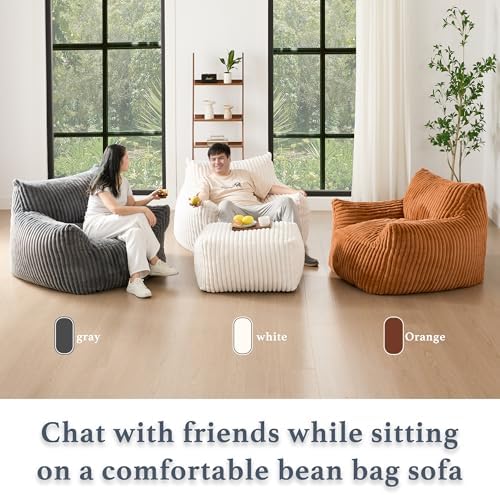 Gericco Oversized Bean Bag Chaise Lounge Chair - Image 6