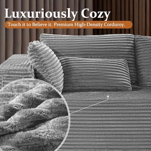 168" Cloud Sectional Couch, Comfort U Shaped Sofa - Image 5