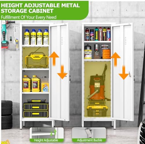 PAOFIN 47" Metal Storage Locker, Lockable Employees Metal Locker - Image 5