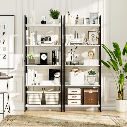NUMENN Bookshelf, 5 Tier Freestanding Shelving Unit - Image 5