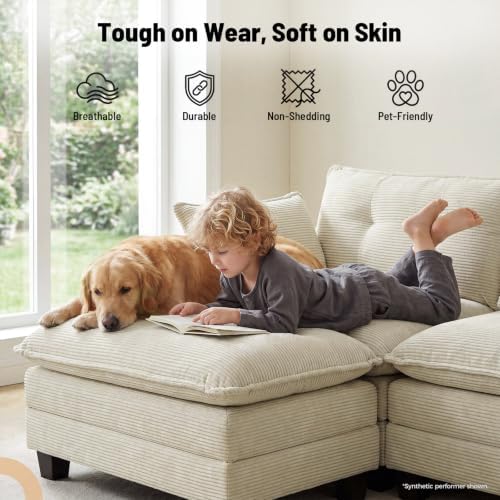 Amsleekey 111.5" U Shaped Modular Sectional Sofa - Image 5