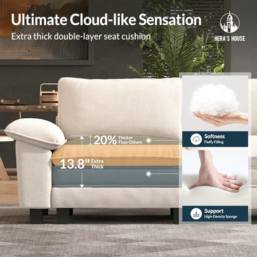HERA'S HOUSE 2 Pieces Modular Loveseat Couch and Chair Set Setional Sofa - Image 6