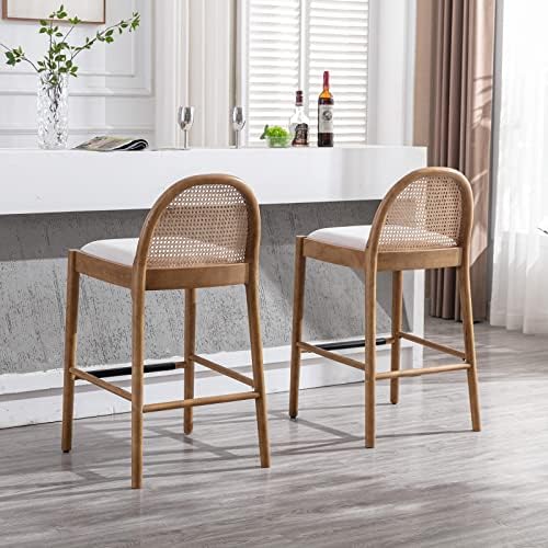 DUOMAY Modern Bar Stools Set of 2, 29 Inches Bar Height Barstools - Image 4