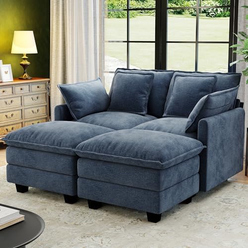 Hanherry 58" Cloud Couch Sectional Modular Sofa, Deep Seat Couches by Hanherry