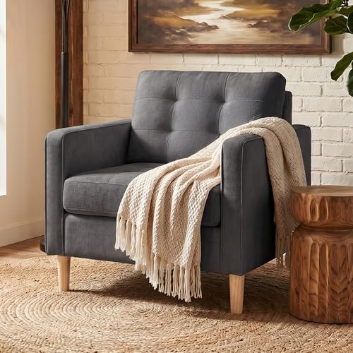 TYBOATLE Upholstered Accent Chair, Mid-Century Modern Arm Chair by TYBOATLE