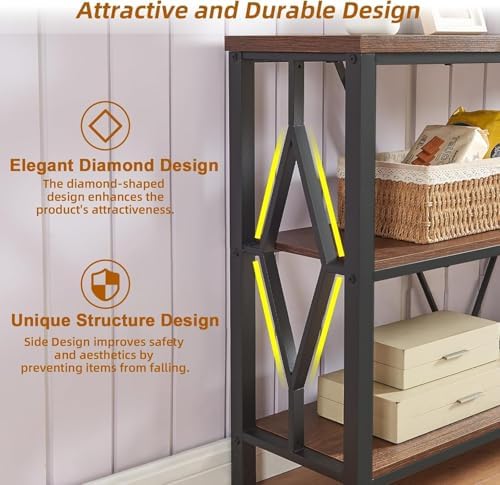 HOMISSUE Sofa Console Table, Rustic Console Table - Image 4