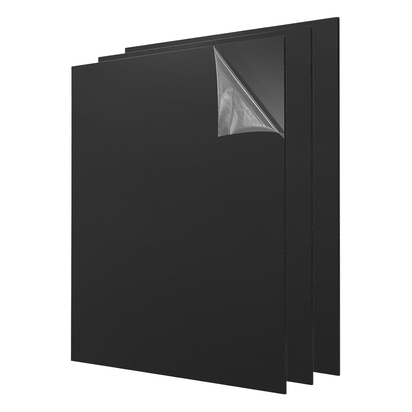 uxcell 3Pcs Acrylic Sheets 8x8 Inch Acrylic Panel 1/8 Inch-3mm Plastic Board for Picture Frames Sign Holders DIY Display Projects Craft, Black