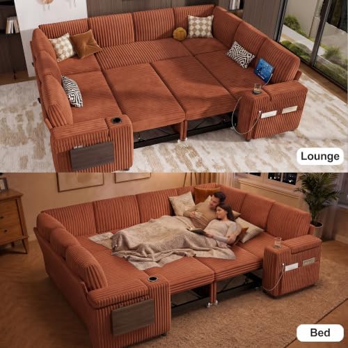 WEUP 111" Modular Sectional Sleeper Sofa - Image 5