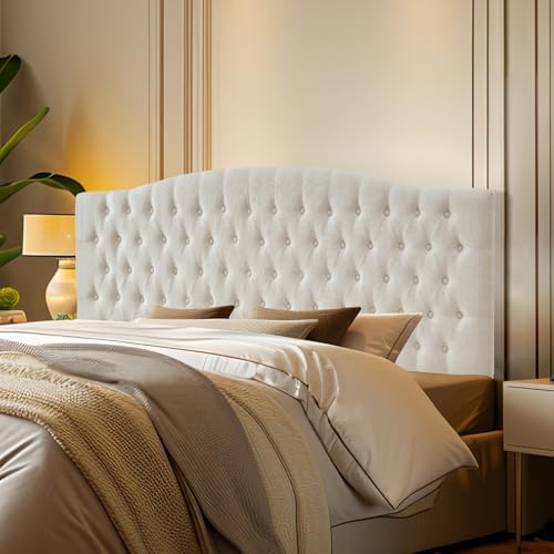 Furpopup Linen King Size Headboard Only, Upholstered Wall Mount by Furpopup