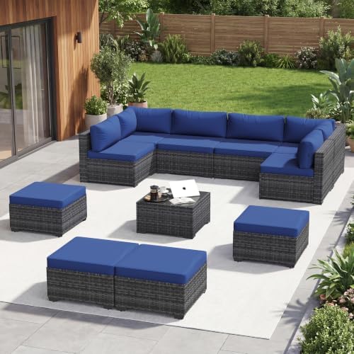 Aoxun Patio Furniture Sets, 11-Piece Outdoor Furniture - Image 2