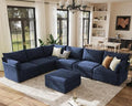ABCASA 135.5" Oversized Modular Sectional Sofa, U Shaped Convertible Couch by ABCASA