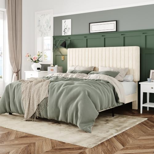 Allewie Queen Bed Frame, Upholstered Platform Bed by Allewie