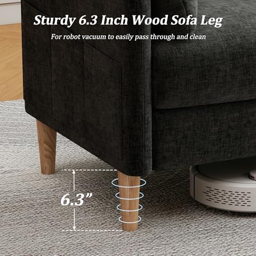Hanherry Loveseat Sofa, 62.6" Small Couch - Image 4