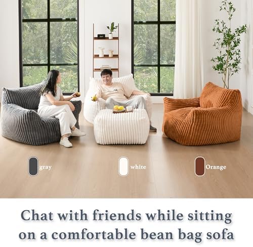 Gericco Oversized Bean Bag Chaise Lounge Chair - Image 6