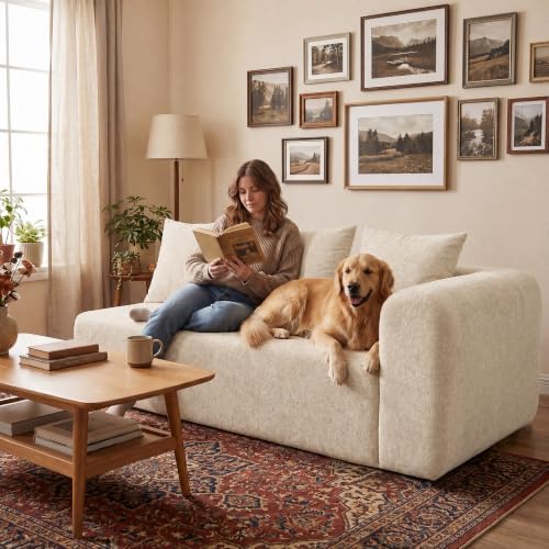 Claiks 71" Right Armrest Boneless Sectional Loveseat Sofa - Image 3