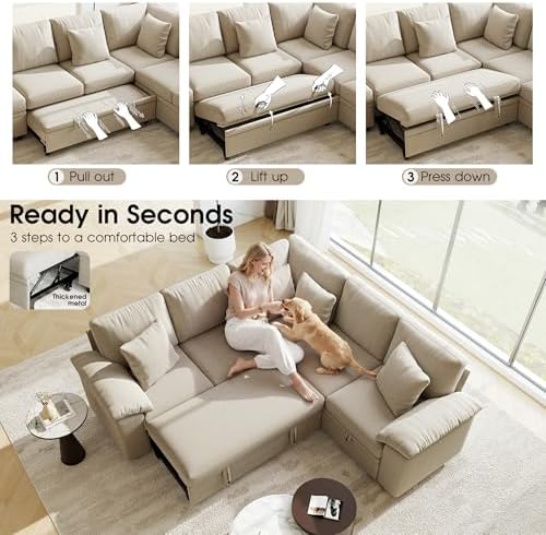 86" Modular Sectional Sleeper Sofa - Image 6