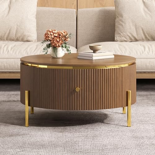 31.5" Coffee Table Living Room Brown CoffeeTable - Image 5