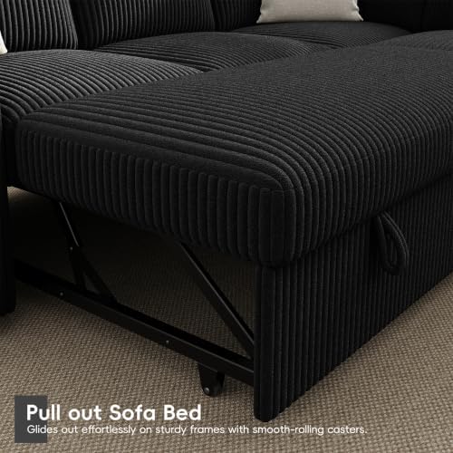86" Sectional sleeper Sofa Bed, Pull Out Couch - Image 5